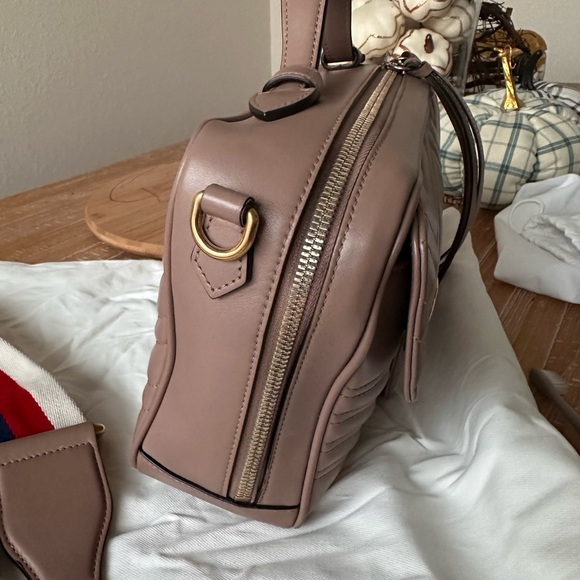 Gucci Marmont  Zip Around Top Handle Lady Web strap - Picture 6 of 16